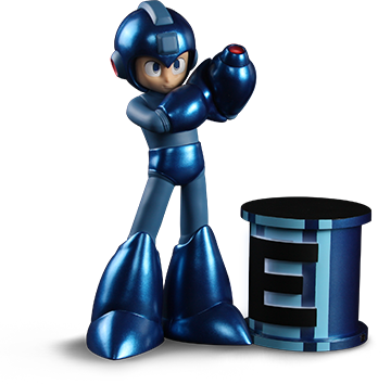 9" Tall Mega Man Deluxe Statue & E-Tank Light Up ABS Figure Official *No Game*